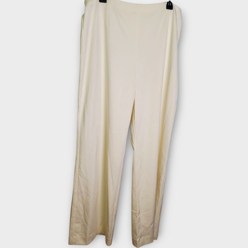 Nic+Zoe Pull-On Cream Wide Leg Pants Size 18 - Picture 2 of 7